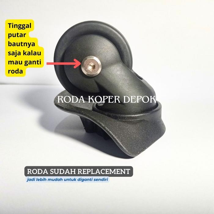 Gambar Dudukan Roda Koper Single ban ( Tumi ), Type 8 - Tumi Replcement dari Roda Koper Depok undefined Tokopedia