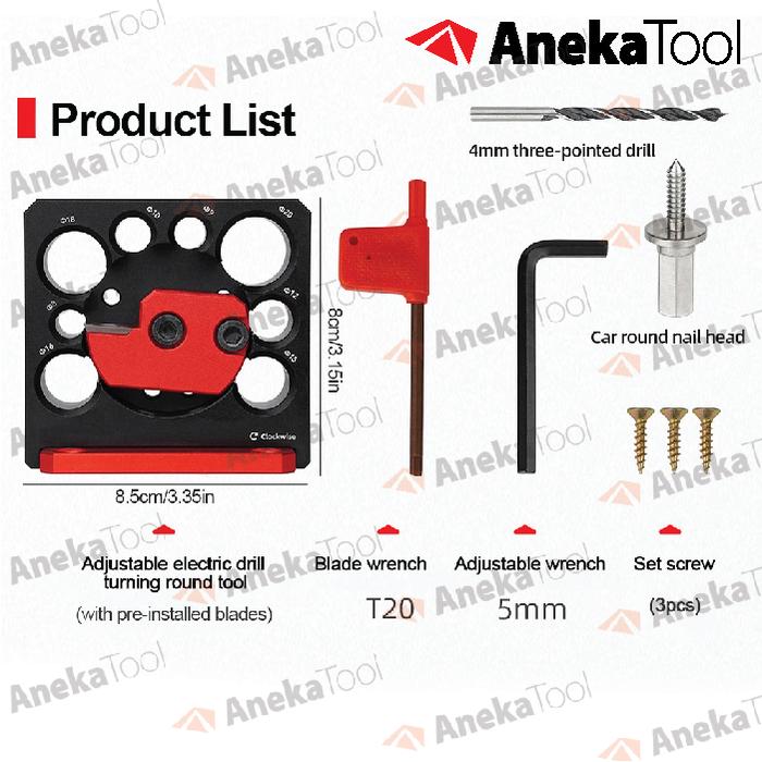 Gambar Alat Bantu Pembuat Dowel Kayu 8 - 20 MM Dowel Maker Peyambung Kayu Furniture - Full Set dari AnekaTool undefined Tokopedia