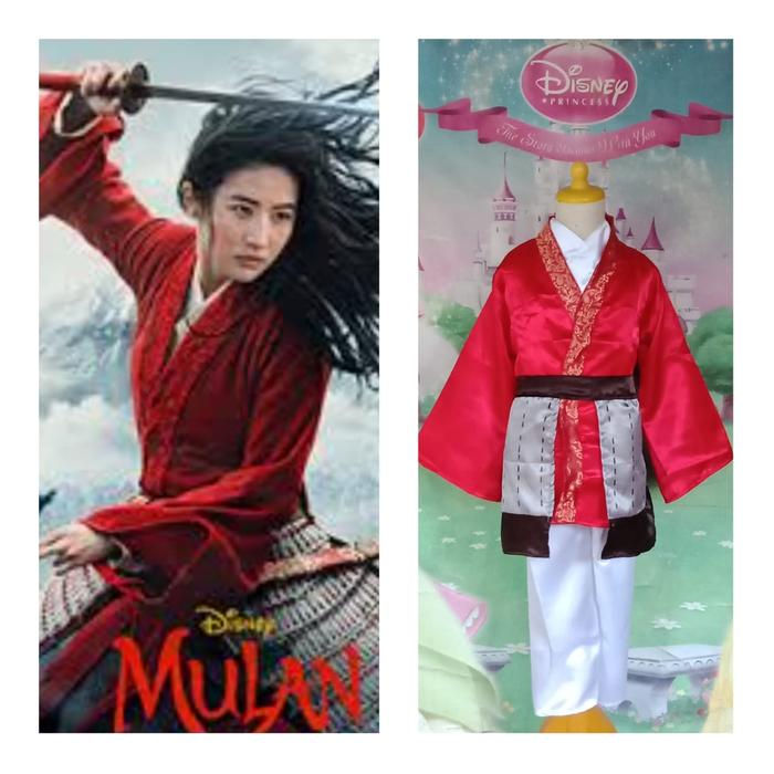 Gambar Mulan Merah/Kostum Princess Hua Mulan Cosplay Princess Disney Mulan - L, Anak dari Toko Khey Collection undefined Tokopedia