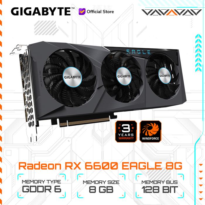 GIGABYTE RX 6600 8GB 塗装品 動作品（Amazon | GIGABYTE Radeon RX 