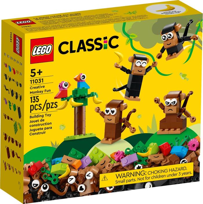 Gambar LEGO CLASSIC - 11031 Creative Monkey Fun Set Box Kids Building Toy Basic Brick Play Kid Toys Bird Animal Jungle Tree Creator Birthday Gift New dari Double Di Store undefined Tokopedia