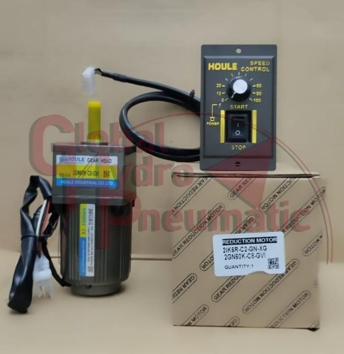 Gambar AC motor gearbox HOULE 220V 6W Variable Speed Control 1 Phase - 1:15 dari Agra Jaya Teknik undefined Tokopedia