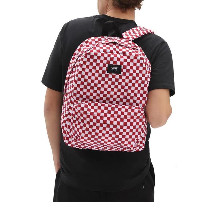 Gambar Tas Vans Classic Checkerboard Black White Original - Backpack - Checker Red dari MUKSVANS undefined Tokopedia