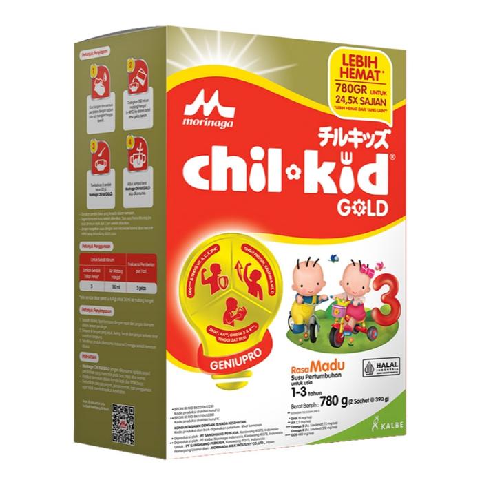 Gambar Morinaga Chil Kid 3 Gold Susu Pertumbuhan Anak 1-3 Tahun Madu 780gr dari Meri Snack undefined Tokopedia