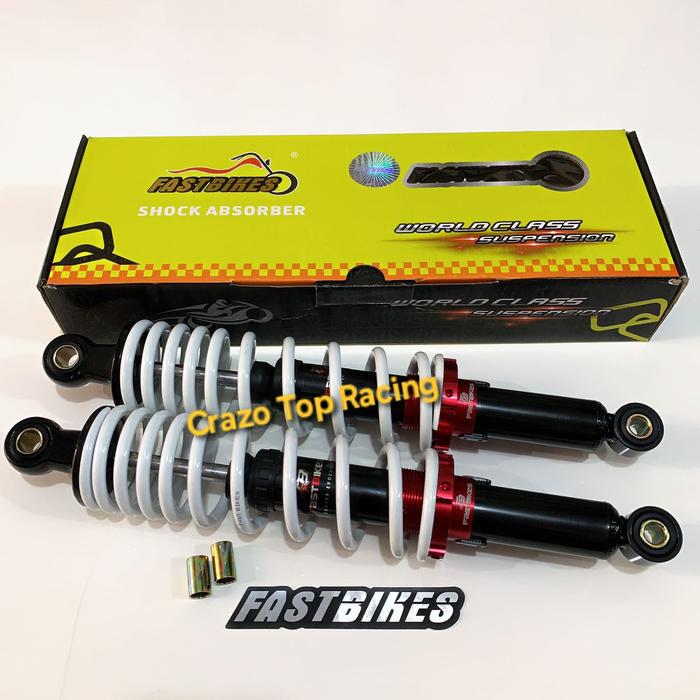 Gambar Shockbreaker Shock Belakang Supra x125/Supra FitNew/Revo Abs/Blade New - Putih Red dari CRAZO TOP Racing undefined Tokopedia