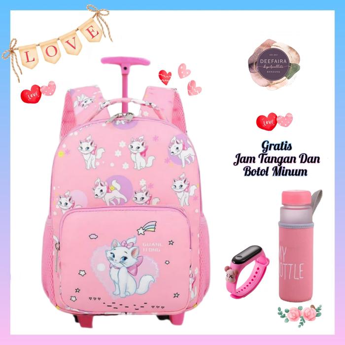 Gambar Tas Troli Anak Perempuan Tk Sd Motif Disny Gratis Botol Dan Jam Tangan - Merah Muda dari KebunKoe undefined Tokopedia