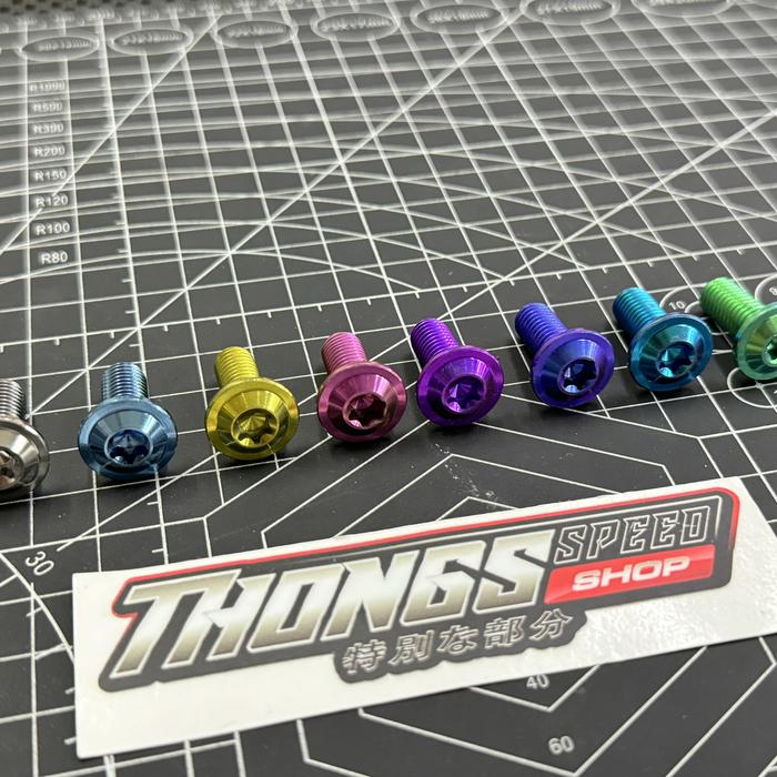 Gambar BAUT DISK TITANIUM M8x20 - Gold dari Thongs speed shop undefined Tokopedia