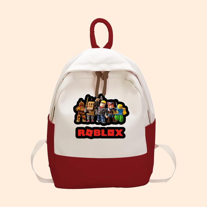 Tas Anak Game Roblox Robux Ransel Anak SD TK Kantong Backpack Karakter Anak  ROB-07 Merah