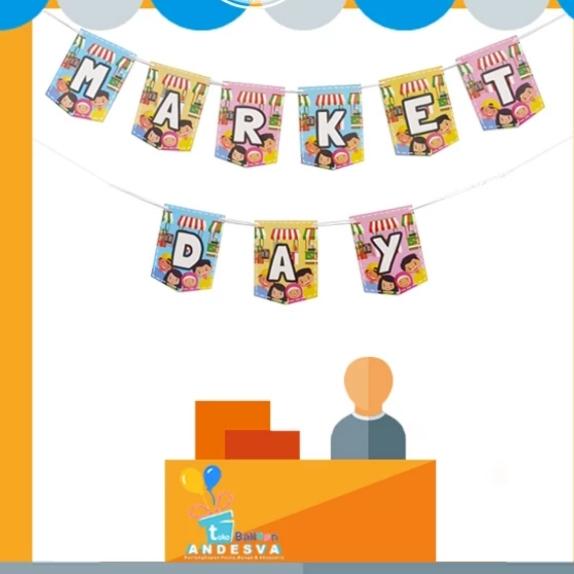 Gambar banner bunting flag ulang tahun pororo  / market day bunting flag - market day dari kudaponi undefined Tokopedia