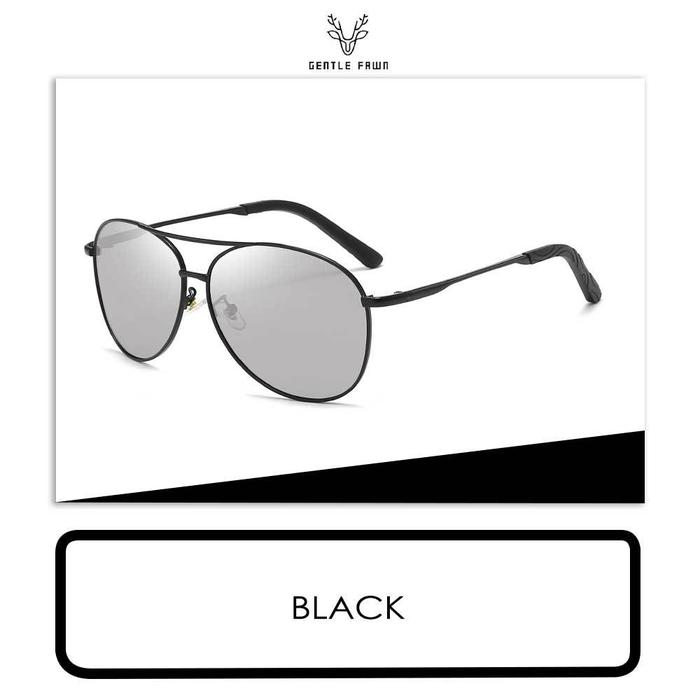 Gambar Gray Pink Frame Kacamata Lensa Photocromic Anti Silau Style Aviator Fashion Pria Terbaru Bahan Metal Kuat Kokoh Lensa Photocromic Bisa Berubah Warna 5119 - BLACK dari Gray Pink undefined Tokopedia