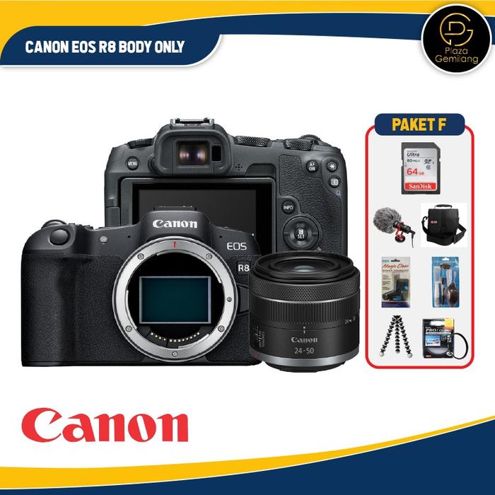 Gambar Canon EOS R8 Body Only Mirrorless Camera - Canon R8 BO - PAKET F dari plazagemilang II undefined Tokopedia
