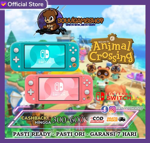 Promo Nintendo Switch Lite Animal Crossing Isabelle Aloha (Coral