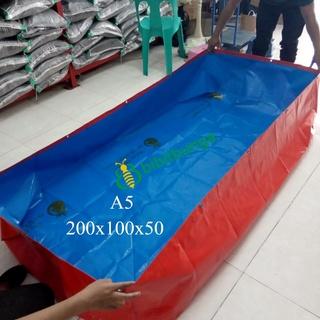 Gambar Terpal Kolam Ikan A5 200x100x50 Budidaya Lele Nila Gurame Koi Mas Hias - Handmade dari BB Seed undefined Tokopedia