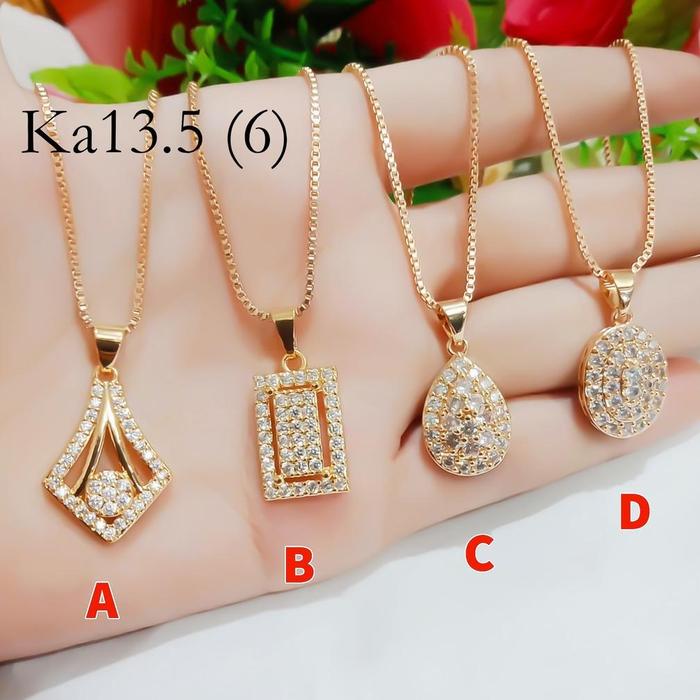 New Trend Kalung Xuping 24K Model Itali Free Liontin Beragam Bentuk Ka135  (2), (E) di Inter Pedias Tokopedia