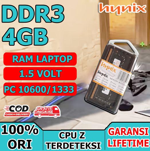 Gambar SODIMM RAM LAPTOP DDR3 4GB PC-12800 MEMORY DDR3 4GB CAMPUR - 4GB 10600 HY dari Pc Murah Comp undefined Tokopedia