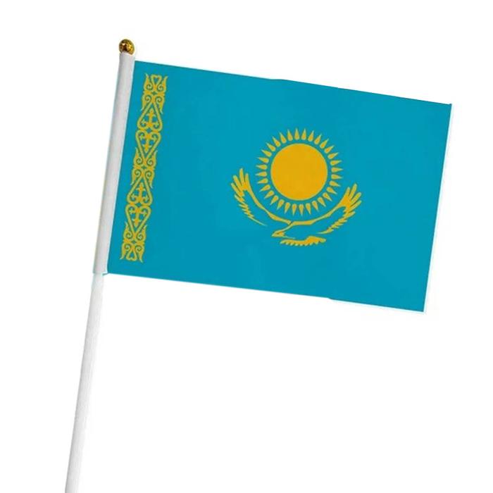 Gambar Bendera Tangan / Bendera Meja Asia - Kazakhstan dari mushikyo undefined Tokopedia