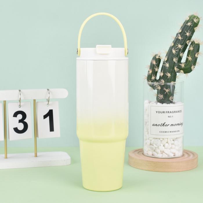 Gambar THERMOS VIRAL PREMIUM WITH HANDLE VACUUM INSULATED BOTOL MINUM 2 IN 1  TUMBLER TRAVEL - GRDSPTHHJAU, POLOS dari Pinter Cetak undefined Tokopedia