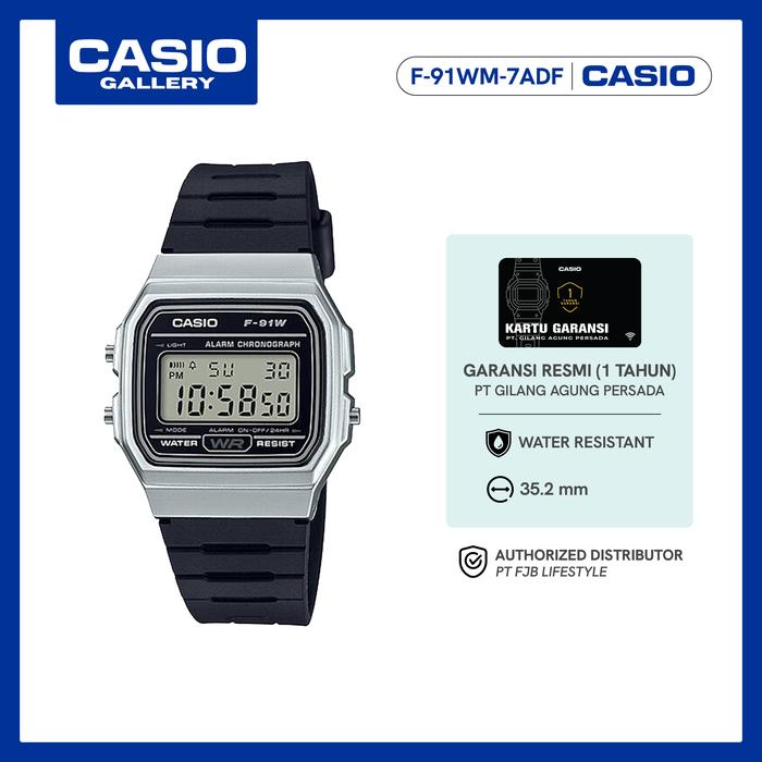 Gambar Casio Jam Tangan Pria General F-91WM-7ADF Original Digital Black dari Casio Gallery Indonesia undefined Tokopedia