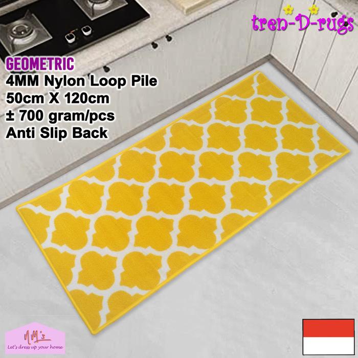 Gambar Tren-D-rugs Keset karpet dapur lorong panjang runner anti slip NMs - Geo Mustard dari NMs Lets dress up your home undefined Tokopedia