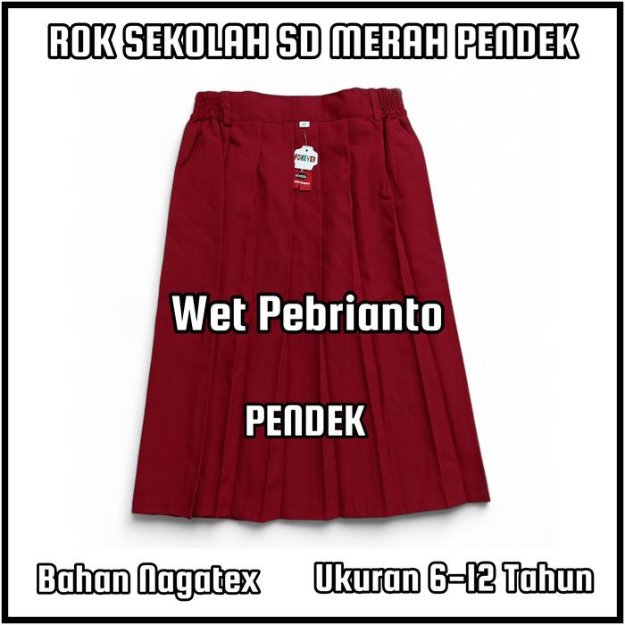 Gambar Rok MERAH Sekolah SD PENDEK Perempuan - Merah, 8 TAHUN dari Wet Pebrianto undefined Tokopedia