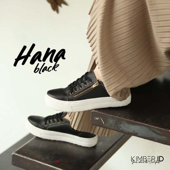 Gambar Sepatu wanita Kimber Hana Hitam flat shoes model sepatu fila sneakers - 36 dari Sukses store. undefined Tokopedia