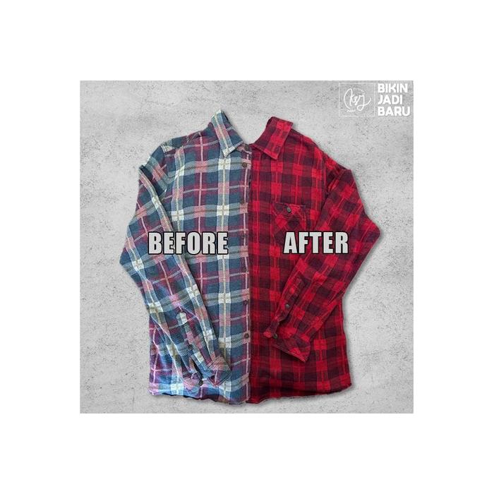 Gambar Pewarna Baju Pakaian bahan kain jeans jaket dan hoodie KSJ - Red Flag, 100ml dari Totalindo Store undefined Tokopedia