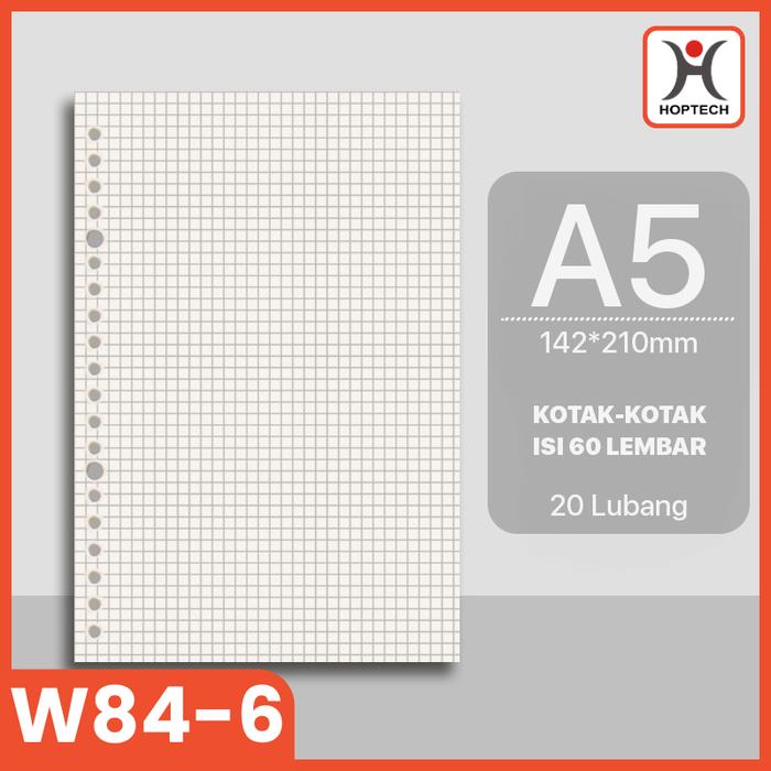 Gambar Aimilo Binder Note A5/B5 Ring Transparan Loose-Leaf Notebook Strap Kunci HXX-3 - Refill A5 Kotak dari Hoptech Indonesia Jaya undefined Tokopedia