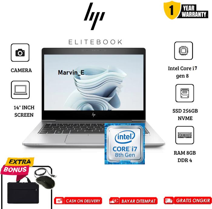 MURAH!! LAPTOP HP ELITEBOOK 840 G5 CORE i7 GEN 8TH RAM 8GB SSD 512GB  8GB/256SSD, 840 G5 i7