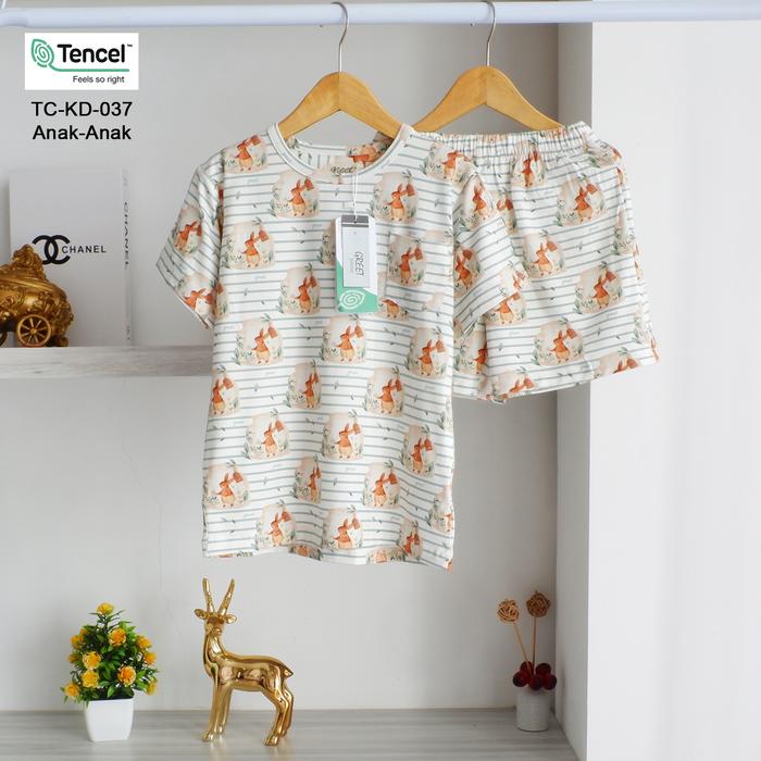 Gambar GREET NIGHT WEAR - PIYAMA PENDEK PENDEK TENCEL ANAK TC-KD- / H (3) - TC-KD-037, SIZE 8 dari greetnightwear undefined Tokopedia