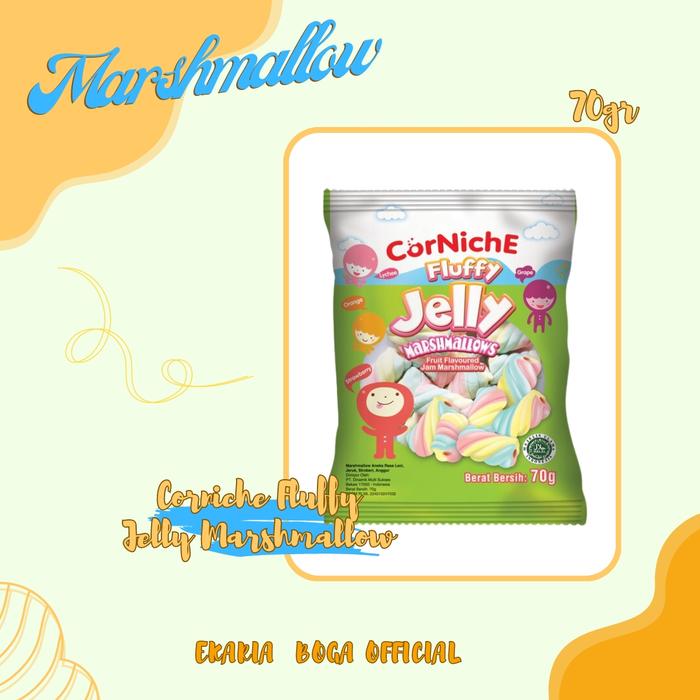 Gambar MARSHMALLOW | PERMEN | KEMASAN | ANEKA RASA BUAH | CORNICHE FLUFFY JELLY MARSHMALLOW 70GR dari EkariaBoga undefined Tokopedia