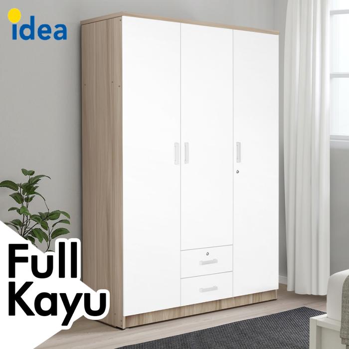 Gambar Lemari Pakaian Minimalis Model Baru 3 Pintu Idea Arizona Polos SW dari Idea Furniture & Home Living undefined Tokopedia
