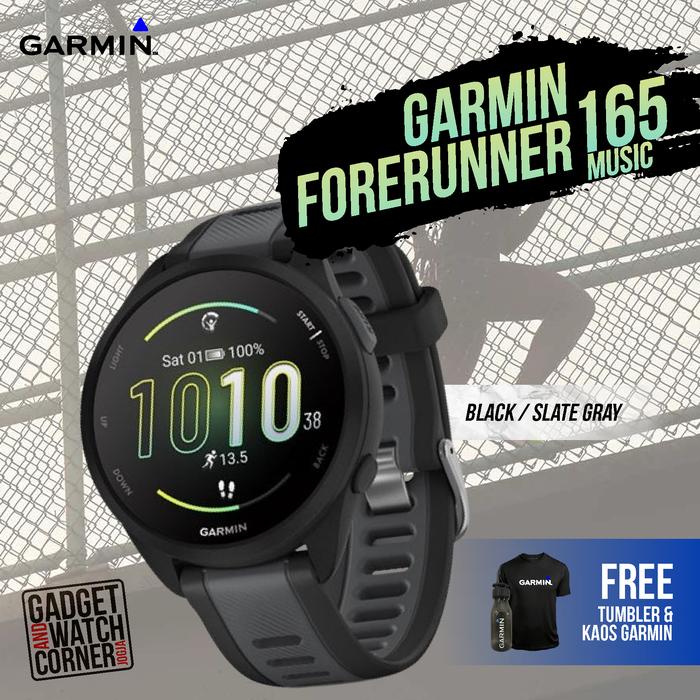 Gambar Garmin Forerunner 165 Music GPS Amoled Running Watch - Garansi TAM 2th - Black/Slate dari Gadget & Watch Corner undefined Tokopedia
