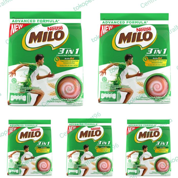 Gambar MILO 3in1 Actic Go 790gr ,/ Susu Bubuk / Susu Coklat dari CentralMarket96 undefined Tokopedia