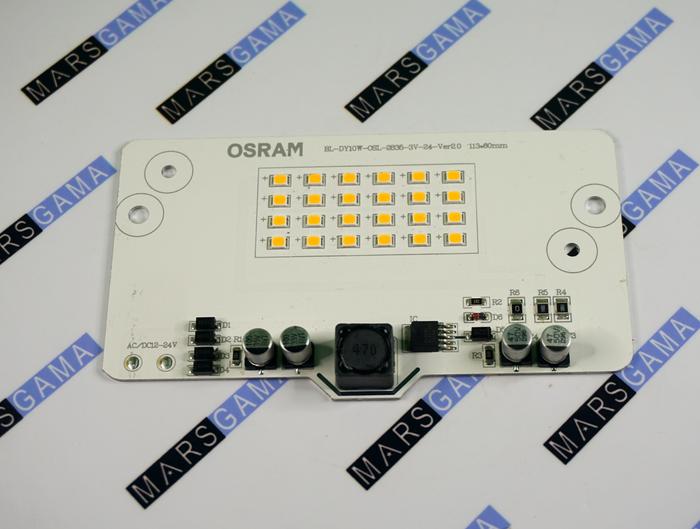 Gambar led smd Osram ac dc 12v - 24v 2835 10w 6500k putih white pcb aluminium - Kuning dari Mars Gama undefined Tokopedia