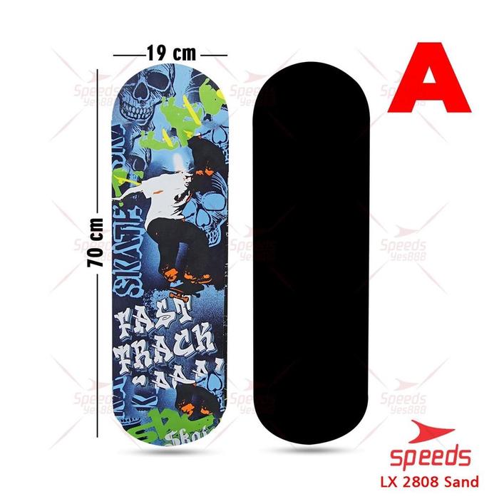 Gambar Skateboard Sans Remaja/Skate Board Lapisan Pasir Papan Fullset Kuat - MOTIF A, PAPAN ATAS SANS dari Galihsd undefined Tokopedia