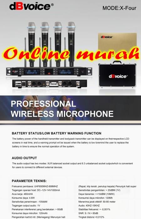 Gambar mic wireless dbvoice xfour / x four / x-four 4 mic wireless original dari online murah215 undefined Tokopedia
