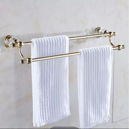 Gambar cantolan sikat wc gold crystal/Aksesoris kamar mandi gold kristal - rak handuk doub dari Store ARTOMORO undefined Tokopedia