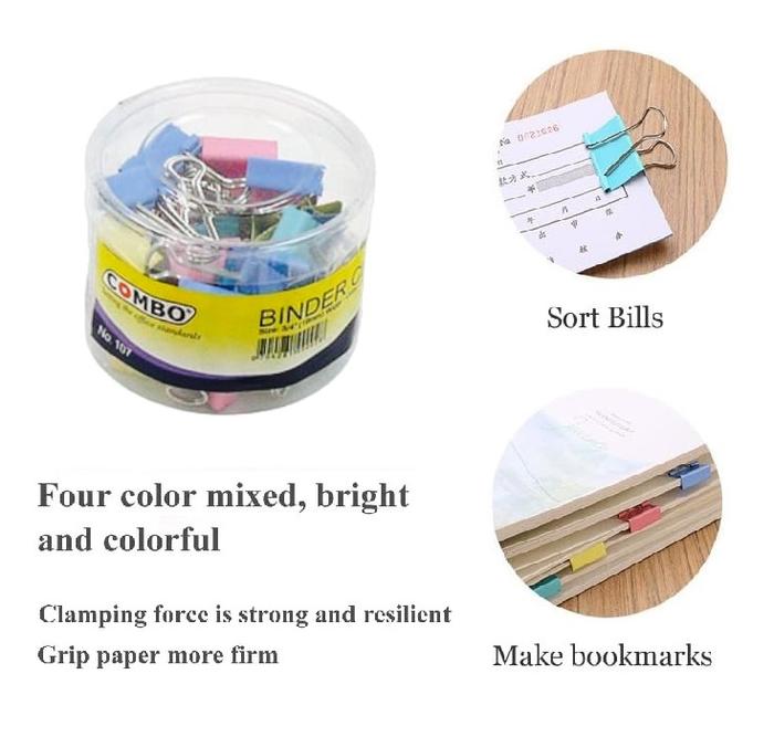 Gambar Binder Clip Warna Warni / Klip Kertas / Binder Besar / Penjepit Kertas - 107 dari officeXpres undefined Tokopedia