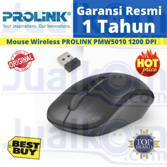 Gambar Mouse Wireless Prolink PMW5010 1200DPI Prolink Wireless Mouse PMW5010 - Black dari Jualkom undefined Tokopedia