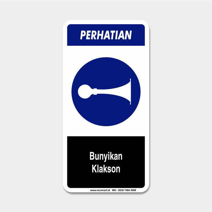 Gambar Safety Sign Rambu K3 APD Bunyikan Klakson - 20x40cm dari PT. MEGA CIPTA NIAGA undefined Tokopedia