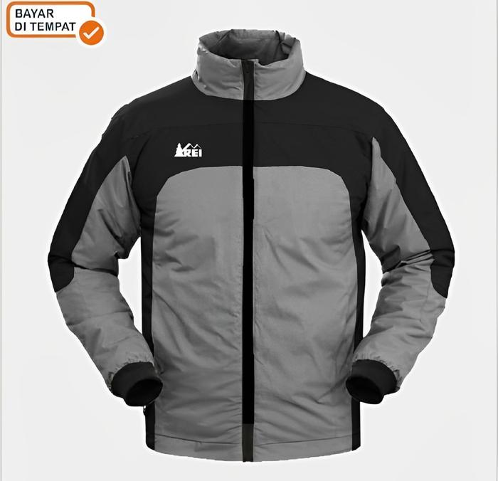 Gambar Jaket motor pria waterproof tebal anti angin jacket harian cowok - Hitam X Abu, L dari WEFA undefined Tokopedia
