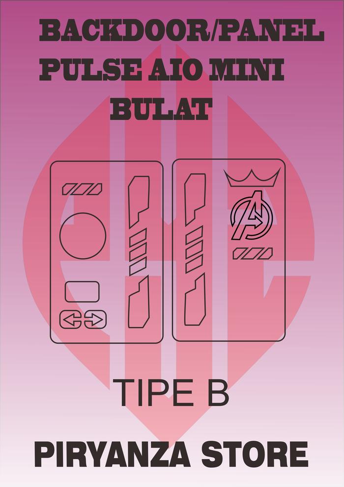 Gambar Panel Pulse Aio Mini Bulat Akrilik / Backdoor Pulse Aio Pro Akrilik  Bening/Clear -Hitam Bening-Hitam Doff-Piryanza Store - TIPE B, BENING dari Piryanza undefined Tokopedia
