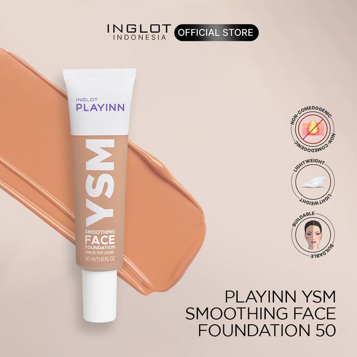 Gambar INGLOT Playinn YSM Smoothing Foundation-Lightweight, Silky Matte, 30ml - 50 dari INGLOT Indonesia undefined Tokopedia