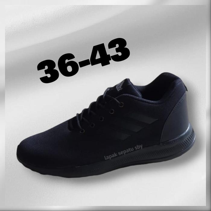Gambar SEPATU SEKOLAH ADIDAS NEO CITY RACER FULL BLACK - Htm polos pylon, 36 dari Sepatu Running 90 undefined Tokopedia