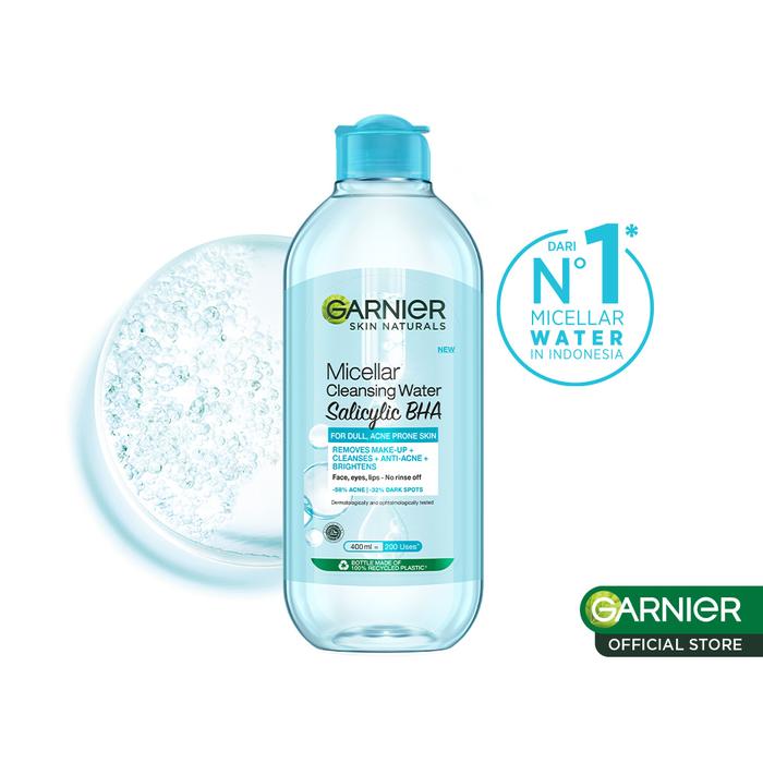 Gambar Garnier Micellar Water Blue Salicylic BHA - Salicylic 400ml dari Garnier Official Store undefined Tokopedia