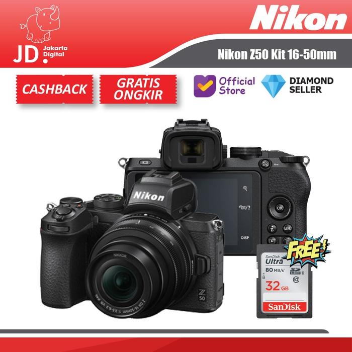 Gambar NIKON Z50 Z 50 KIT 16-50MM MIRRORLESS CAMERA - PLUS 32GB, KIT 16-50MM dari Jakarta Digital 8 undefined Tokopedia