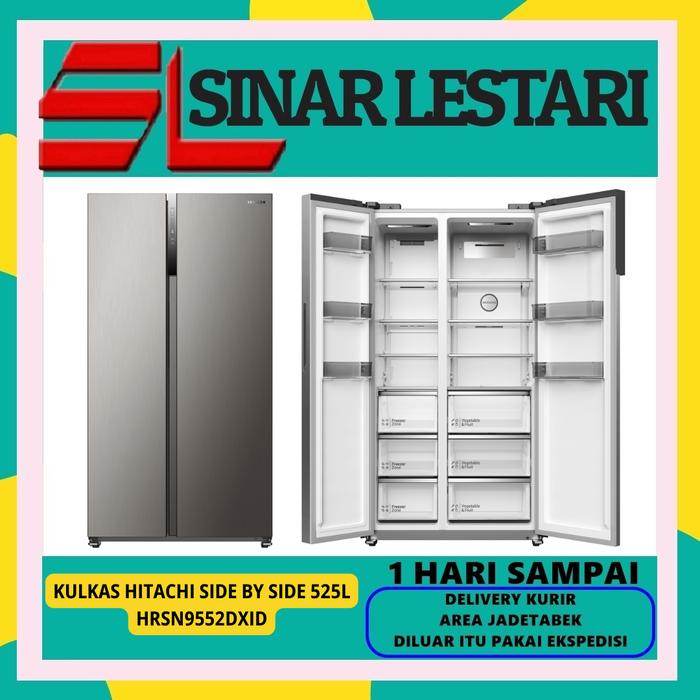 Gambar KULKAS HITACHI HRSN9552DXID SIDE BY SIDE 525L MIRROR TOUCH CONTROLLER dari Store Sinar Lestari undefined Tokopedia