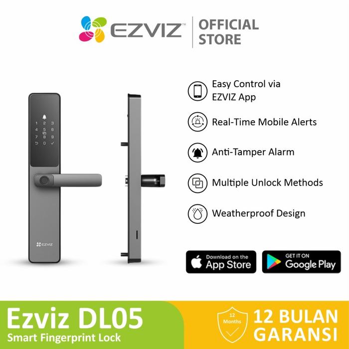 Gambar Ezviz DL05 Smart Lock Home Security Fingerprint Door Handle Lock dari Toko Ezviz undefined Tokopedia