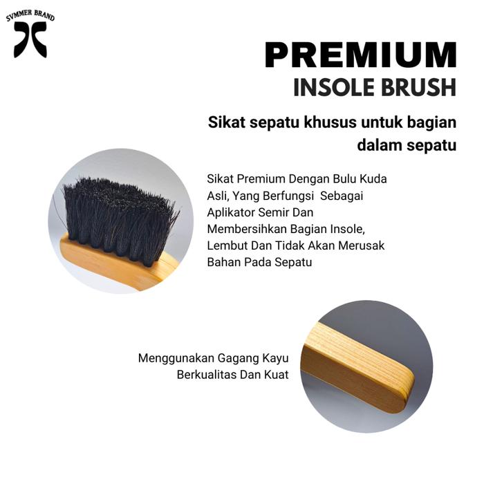 Gambar SUMMER SHOES CARE - Sikat Sepatu Insole Brush Leather Premium Bulu Ori - Sikat Insole Pr dari Summer Shoes Care undefined Tokopedia