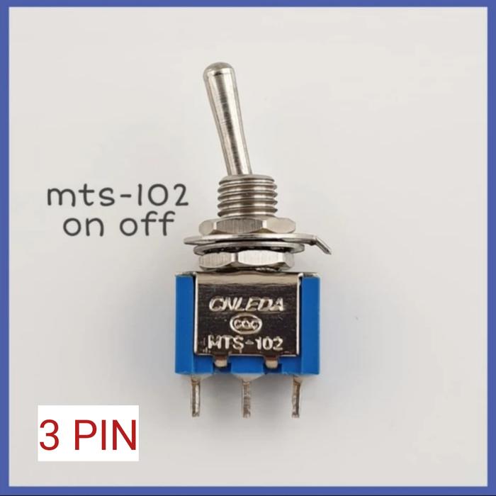Jual Saklar Toogle 3 Pin On Off Kecil Switch 3 Kaki MTS 102 kualitas ...